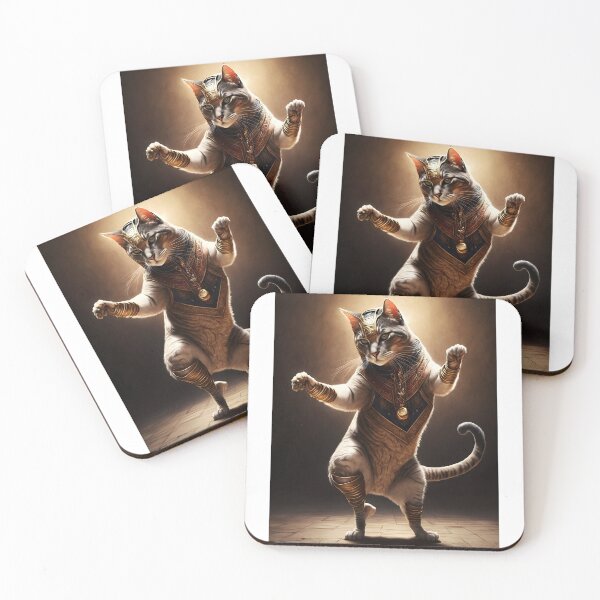 Item preview, Dancing Egyptian Cat - Design with Ancient and Dynamic Style designed and sold by Hipatye26.