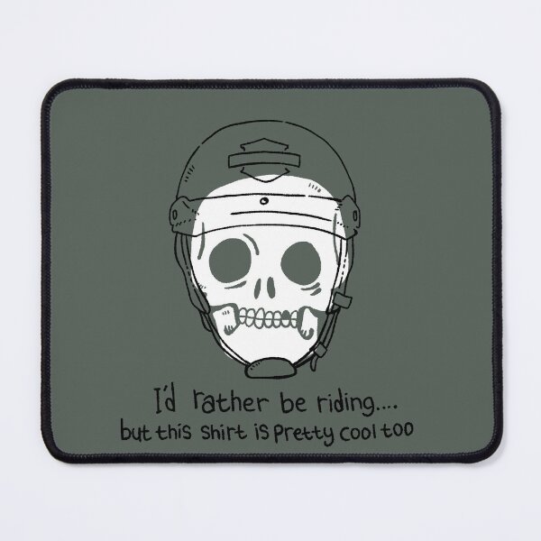 Item preview, Funny Biker Skull Rather Be Riding Motorcycle Rider Art designed and sold by RNASstuff.
