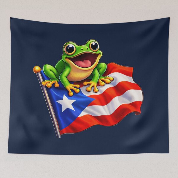 Item preview, Coquí Frog -  Puerto Rico Flag designed and sold by Myra365Art.