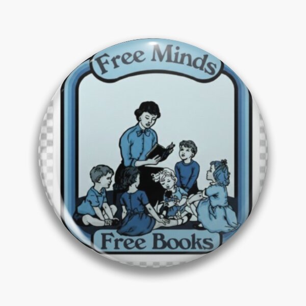 Item preview, Free Minds Free Books Retro Sticker designed and sold by Big Magic Designs.