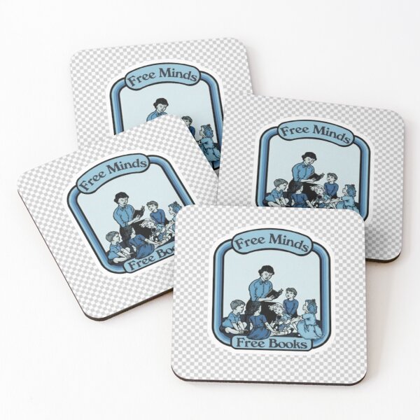 Item preview, Free Minds Free Books Retro Sticker designed and sold by Big Magic Designs.