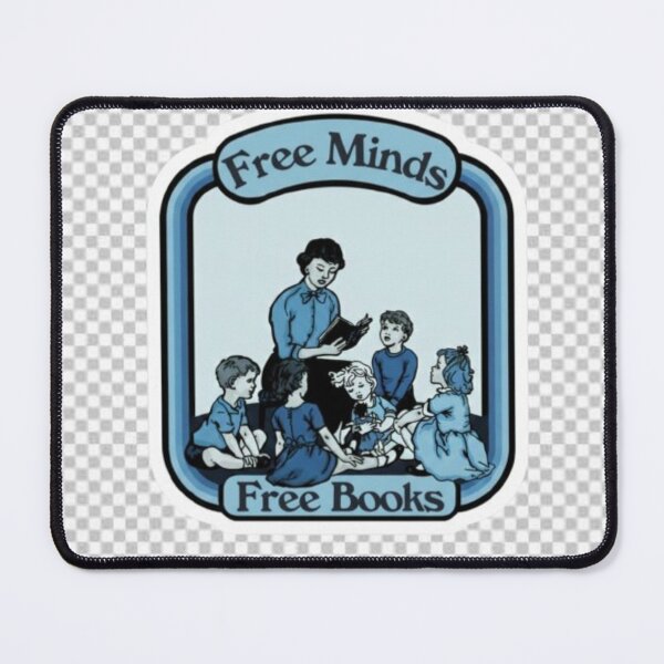 Item preview, Free Minds Free Books Retro Sticker designed and sold by Big Magic Designs.