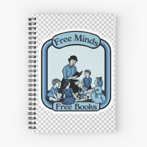 Item preview, Free Minds Free Books Retro Sticker designed and sold by Big Magic Designs.