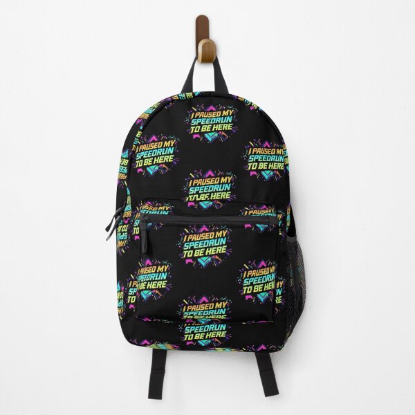 Item preview, I Paused My Speedrun To Be Here – Neon Gamer Quote Design designed and sold by PHRASEandSTYLE.