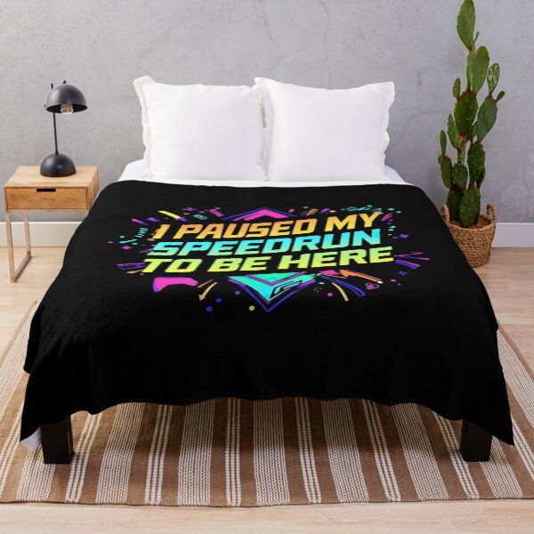 Item preview, I Paused My Speedrun To Be Here – Neon Gamer Quote Design designed and sold by PHRASEandSTYLE.