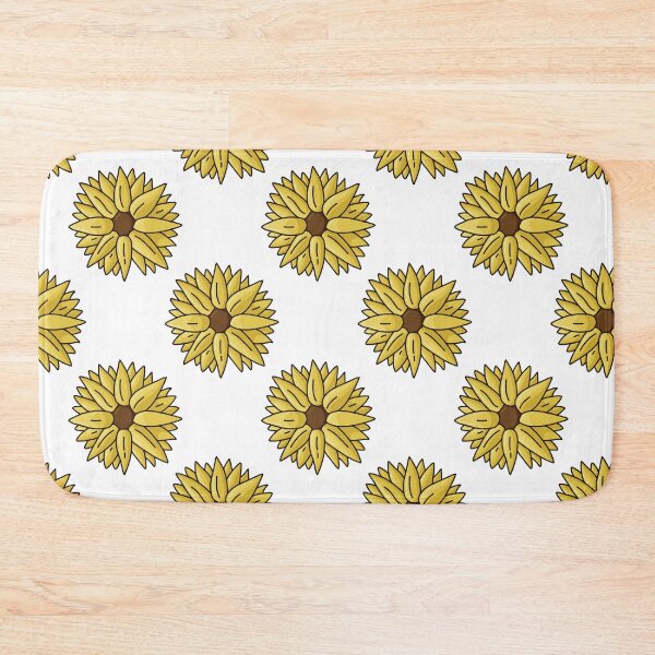 Item preview, Single repeated Sunflower drawing designed and sold by InqDropArt.
