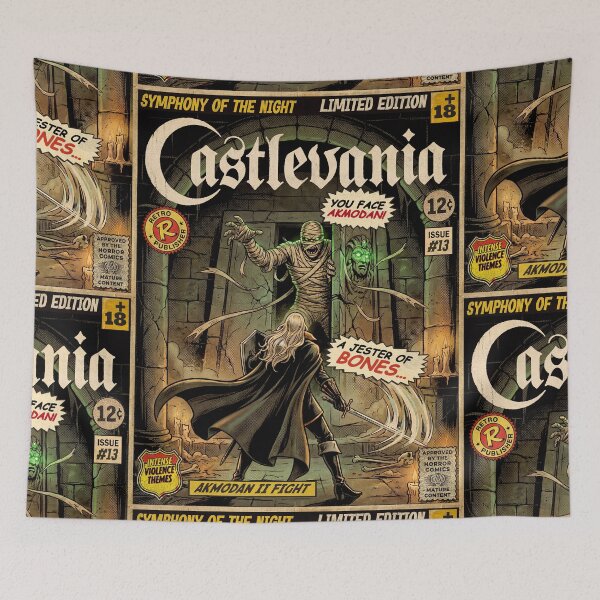 Item preview, Castlevania Akmodan Fight Vintage Comic Cover Art designed and sold by Back2Collage.
