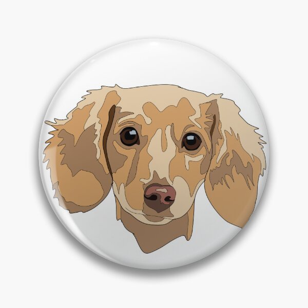 Item preview, Copy of Yellow long haired Dachshund  designed and sold by LeahcarsArt.