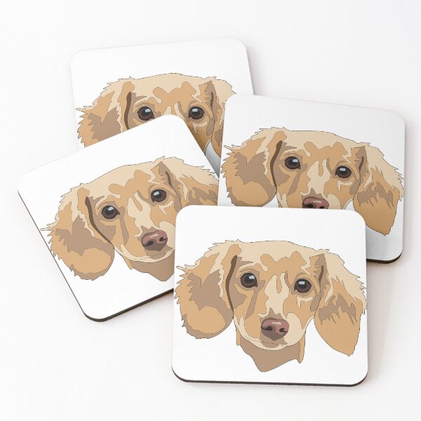 Item preview, Copy of Yellow long haired Dachshund  designed and sold by LeahcarsArt.