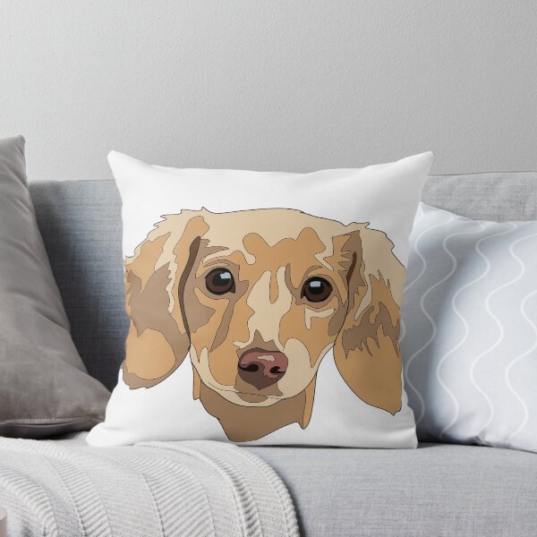 Item preview, Copy of Yellow long haired Dachshund  designed and sold by LeahcarsArt.