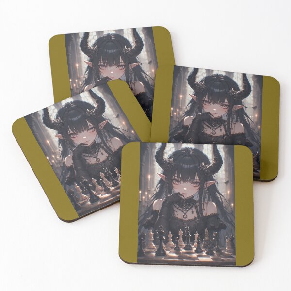 Item preview, Gothic demon playing chess designed and sold by ArtsJulian.