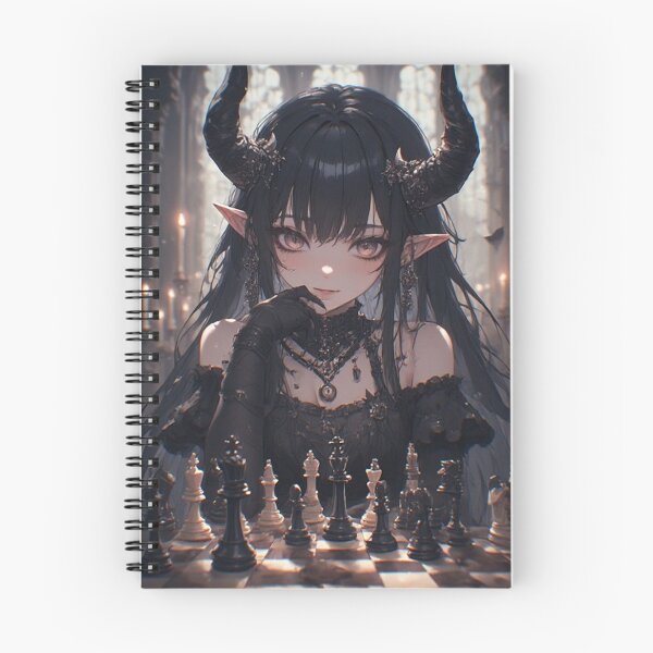 Item preview, Gothic demon playing chess designed and sold by ArtsJulian.