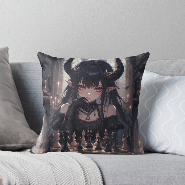 Item preview, Gothic demon playing chess designed and sold by ArtsJulian.