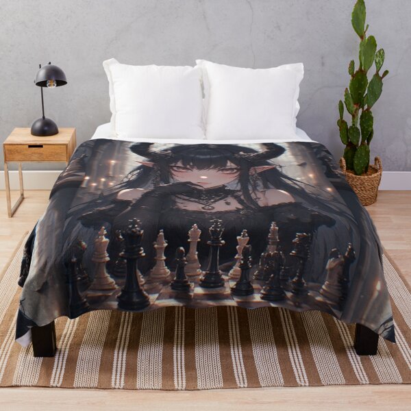 Item preview, Gothic demon playing chess designed and sold by ArtsJulian.