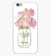 Vinilo o funda para iPhone Flores en Mason Jar