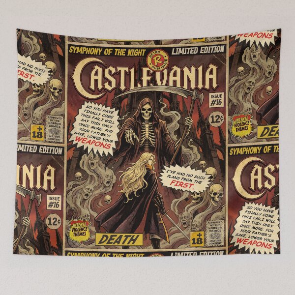 Item preview, Castlevania Death Fight Vintage Comic Cover Art designed and sold by Back2Collage.