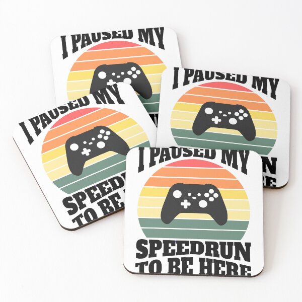 Item preview, I Paused My Speedrun To Be Here – Retro Sunset Gamer Design designed and sold by PHRASEandSTYLE.