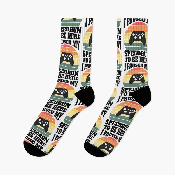 Item preview, I Paused My Speedrun To Be Here – Retro Sunset Gamer Design designed and sold by PHRASEandSTYLE.