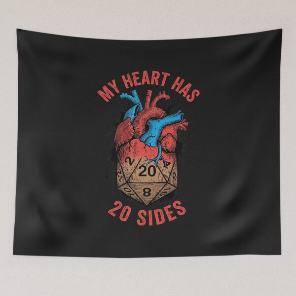 Item preview, My Heart Has 20 Sides RPG Dice designed and sold by AdyKurniawan.