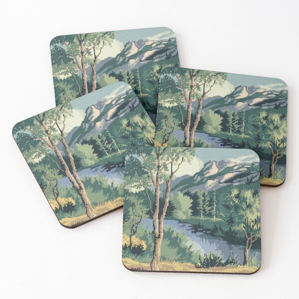 Item preview, French River Landscape Painting – Serene Countryside Nature Art designed and sold by CARRAANN.