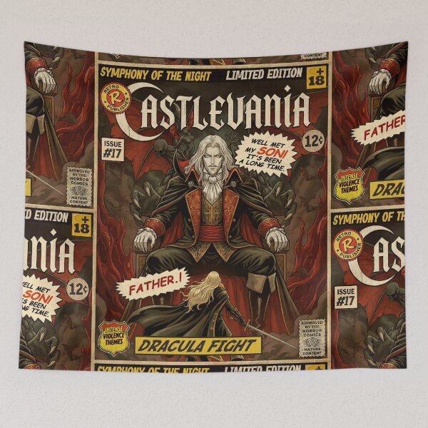 Item preview, Castlevania Dracula Fight Vintage Comic Cover Art designed and sold by Back2Collage.