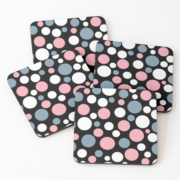 Item preview, Multi-coloured polka dot grey on black designed and sold by fuzzyfox.