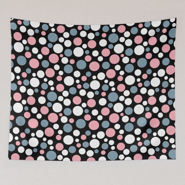 Item preview, Multi-coloured polka dot grey on black designed and sold by fuzzyfox.