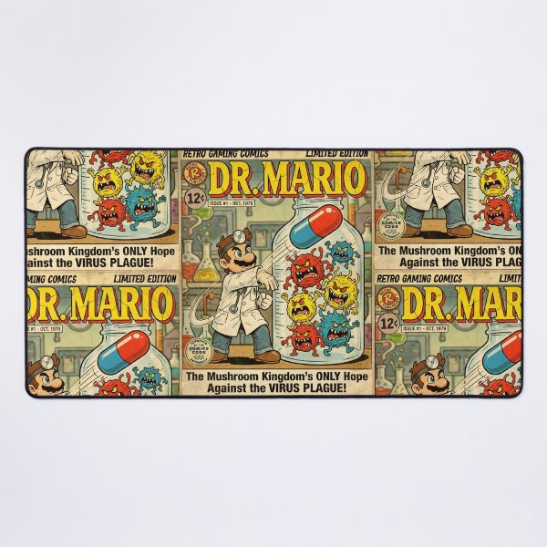Item preview, Dr. Mario Retro Game Vintage Comic Cover Art designed and sold by Back2Collage.