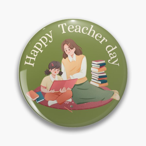 Item preview, Cute Teacher and Student Reading Illustration - Happy Teacher's Day designed and sold by Akira Design Store.