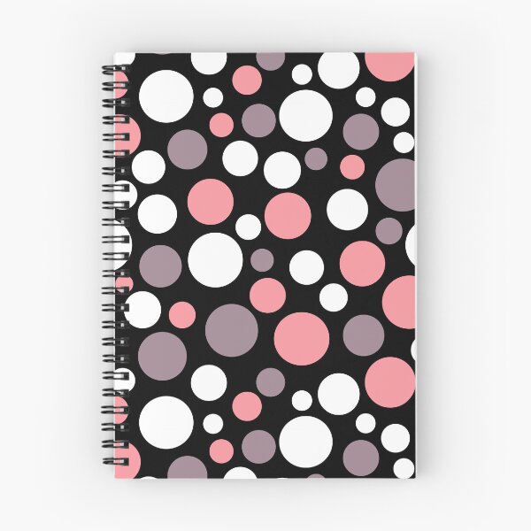 Item preview, Multicolored polka dots brown pink on black designed and sold by fuzzyfox.