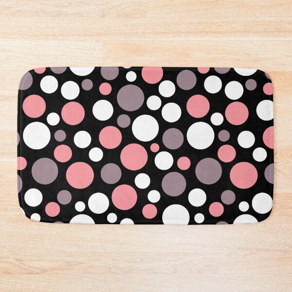Item preview, Multicolored polka dots brown pink on black designed and sold by fuzzyfox.