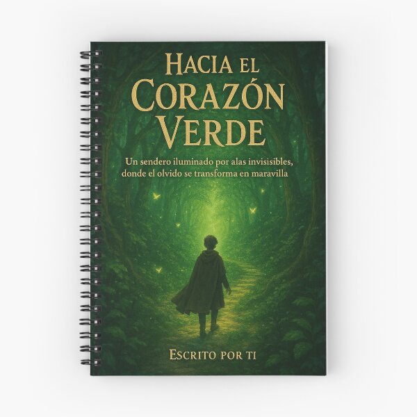 Item preview, Notebook of the Green Heart – Path of Wonder designed and sold by Anomaly 404 Error.