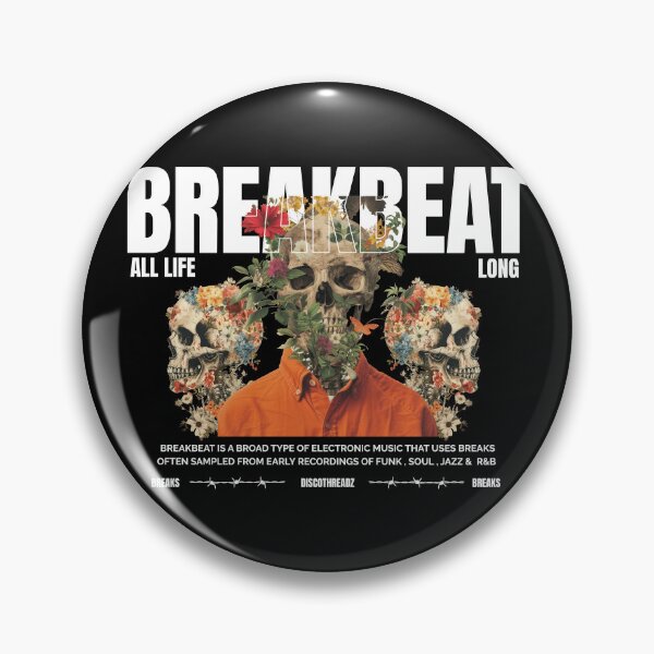 Item preview, BREAKBEAT - Skeletal Breaks (White)  designed and sold by Discothreadz.