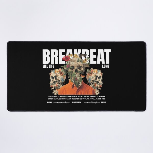 Item preview, BREAKBEAT - Skeletal Breaks (White) designed and sold by Discothreadz.