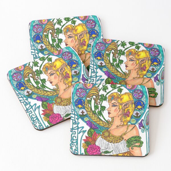 Item preview, Art Nouveau elf original done of and for a dear friend's Mother <3 designed and sold by KingDesigns1983.