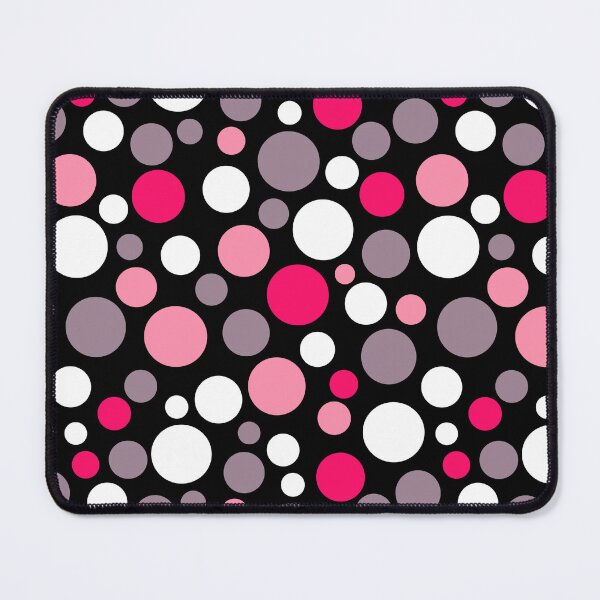 Item preview, Multicolored polka dots red pink on black designed and sold by fuzzyfox.
