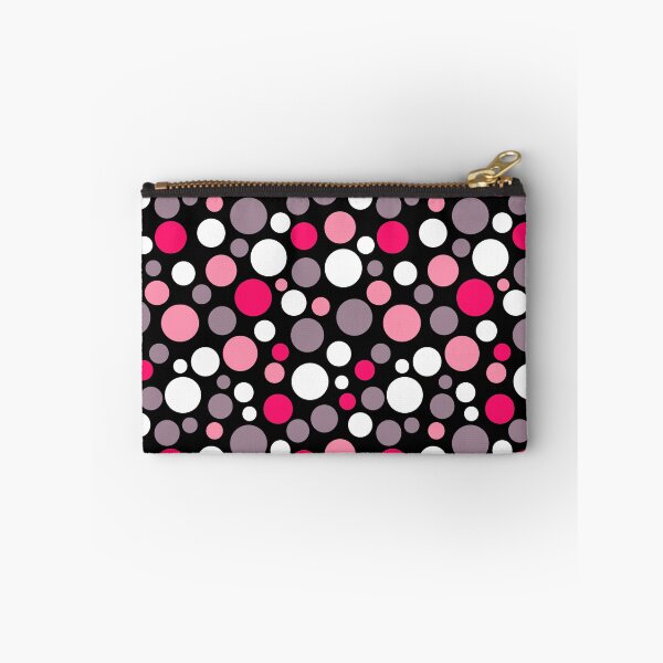 Item preview, Multicolored polka dots red pink on black designed and sold by fuzzyfox.