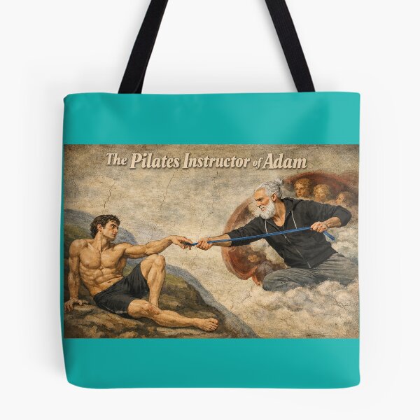 Item preview, The Pilates Instructor of Adam – Renaissance Art Parody designed and sold by DiamondSkyShirt.