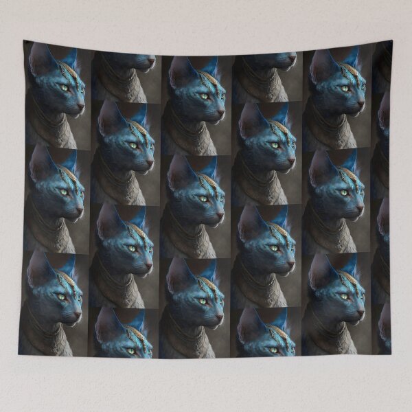Item preview, Royal Blue Cat - Design with Epic Jewelry and Antique Style designed and sold by Hipatye26.