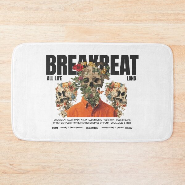 Item preview, BREAKBEAT - Skeletal Breaks (black)  designed and sold by Discothreadz.