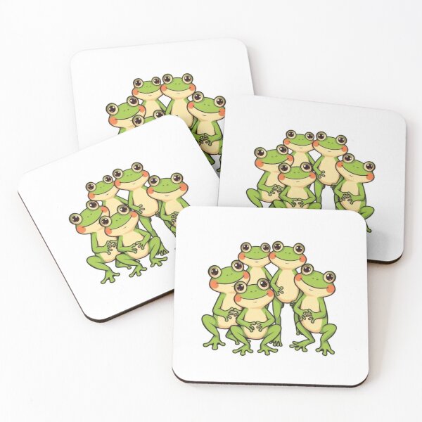 Item preview, Funny Frog Squad Sticker – Cute Frog Best Friends T-Shirt Design designed and sold by EshaFashions.