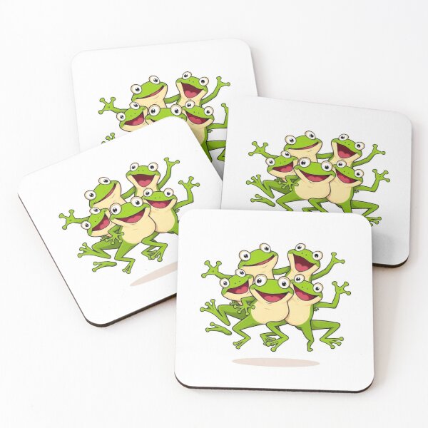 Item preview, Chaotic Frog Friends – Funny Cartoon Frog Sticker designed and sold by EshaFashions.
