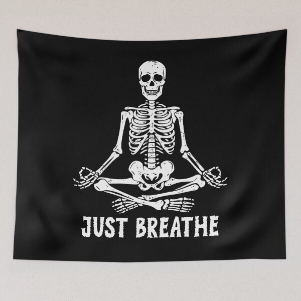 Item preview, Skeleton Yoga Lotus Pose Gothic Vintage Dark Humor designed and sold by EthosWear.