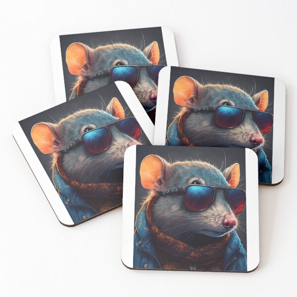 Item preview, Stylized Rat with Sunglasses - Cool Urban Art designed and sold by Hipatye26.
