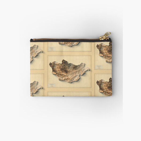 Item preview, 1962 Mongolia Shaded Relief Map 3D digitally rendered designed and sold by ThinkAboutMaps.