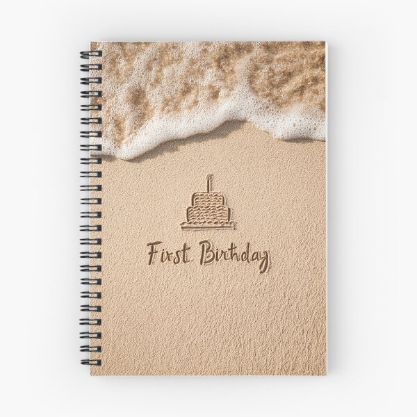 Item preview, First Birthday Drawn In Beach Sand designed and sold by chase-thewave.