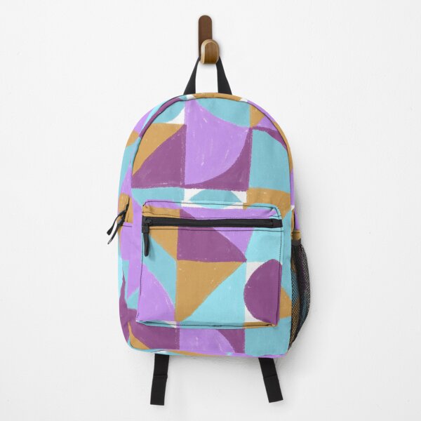 Item preview, Colorful Geometric Patterns in Purple, Aqua and Mustard designed and sold by Ink & Print Store .