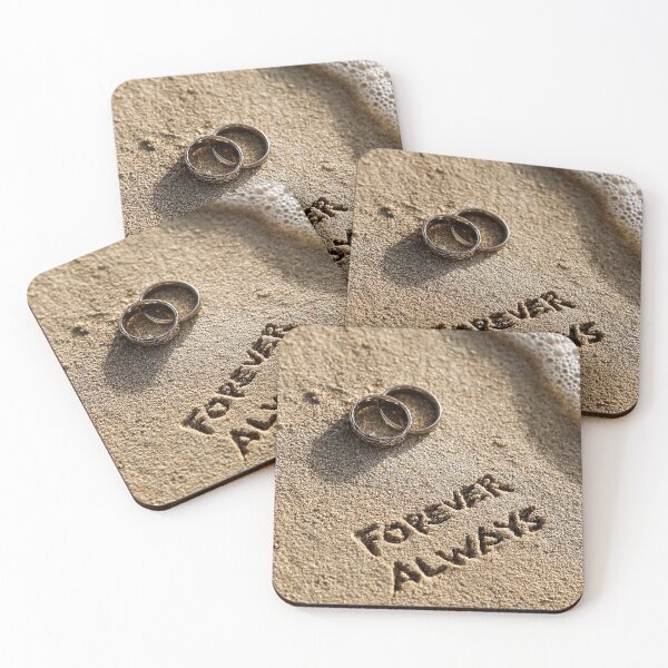 Item preview, Wedding Rings On Sand With Forever Always Message designed and sold by chase-thewave.