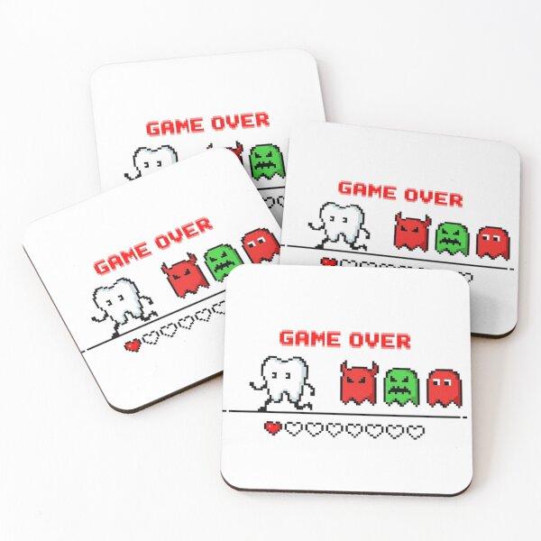 Item preview, Game Over Cavity - Retro 8-Bit Gamer Dentist Pixel Art designed and sold by DrToothStudio.