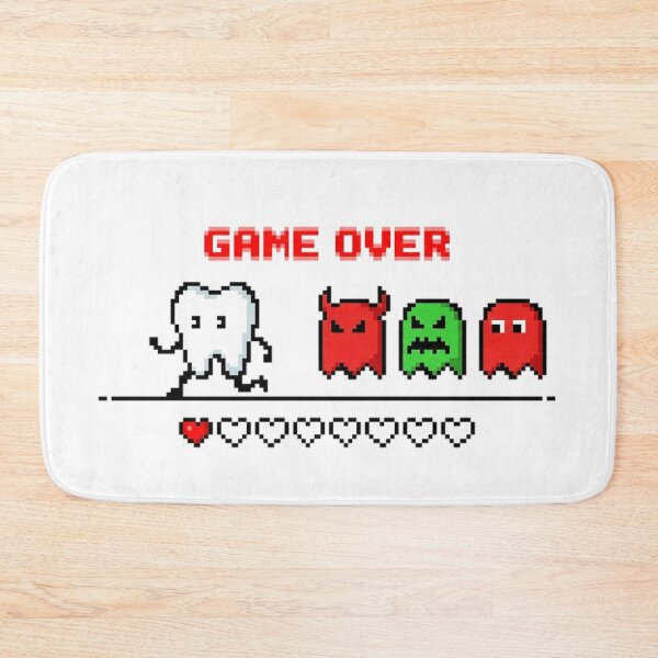 Item preview, Game Over Cavity - Retro 8-Bit Gamer Dentist Pixel Art designed and sold by DrToothStudio.